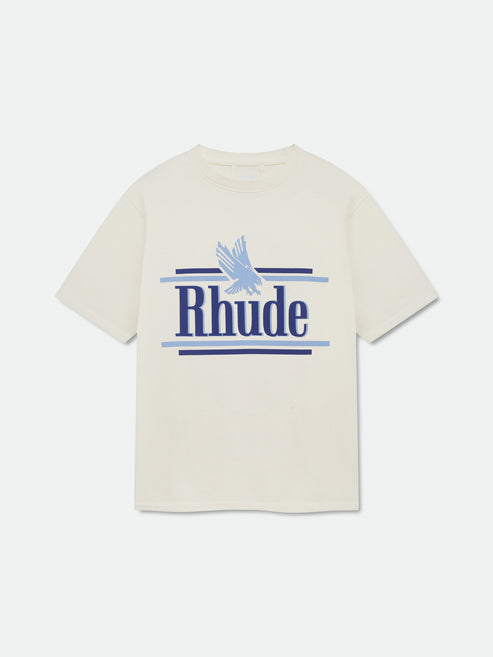 Rhude Rossa Tee - Vintage White / Blue 6184