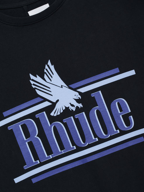 Rhude Pit Stop Tee - Vintage Black/ Red / Blue 6187