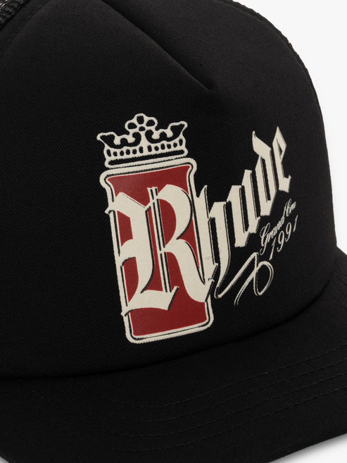 Rhude Fumar 91 Trucker Hat - Black / White / Red 3172