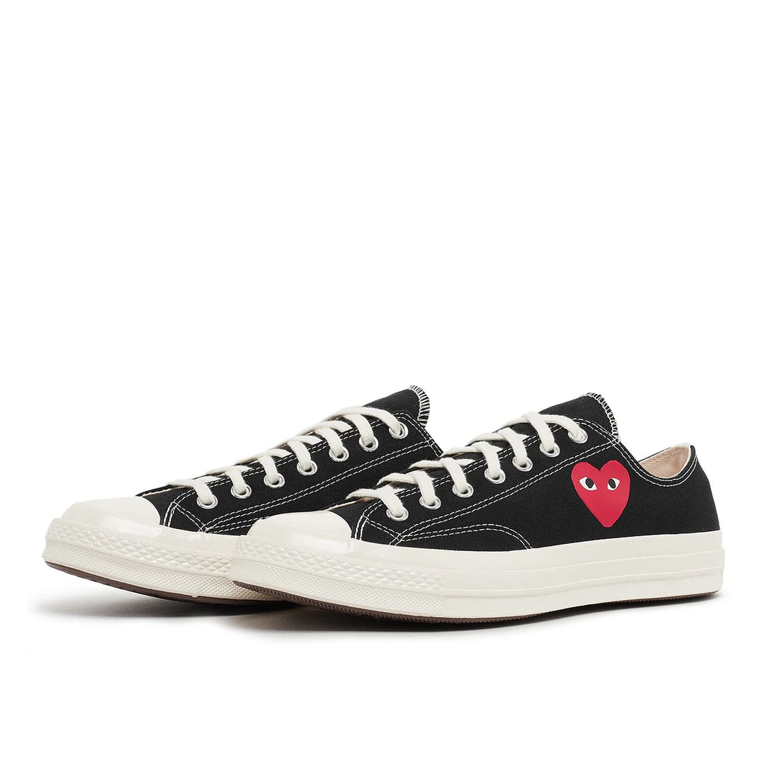 Comme des Garçons PLAY Small Red Heart Chuck Taylor All Star '70 Low Sneakers - Black - AZ-K128-001-1