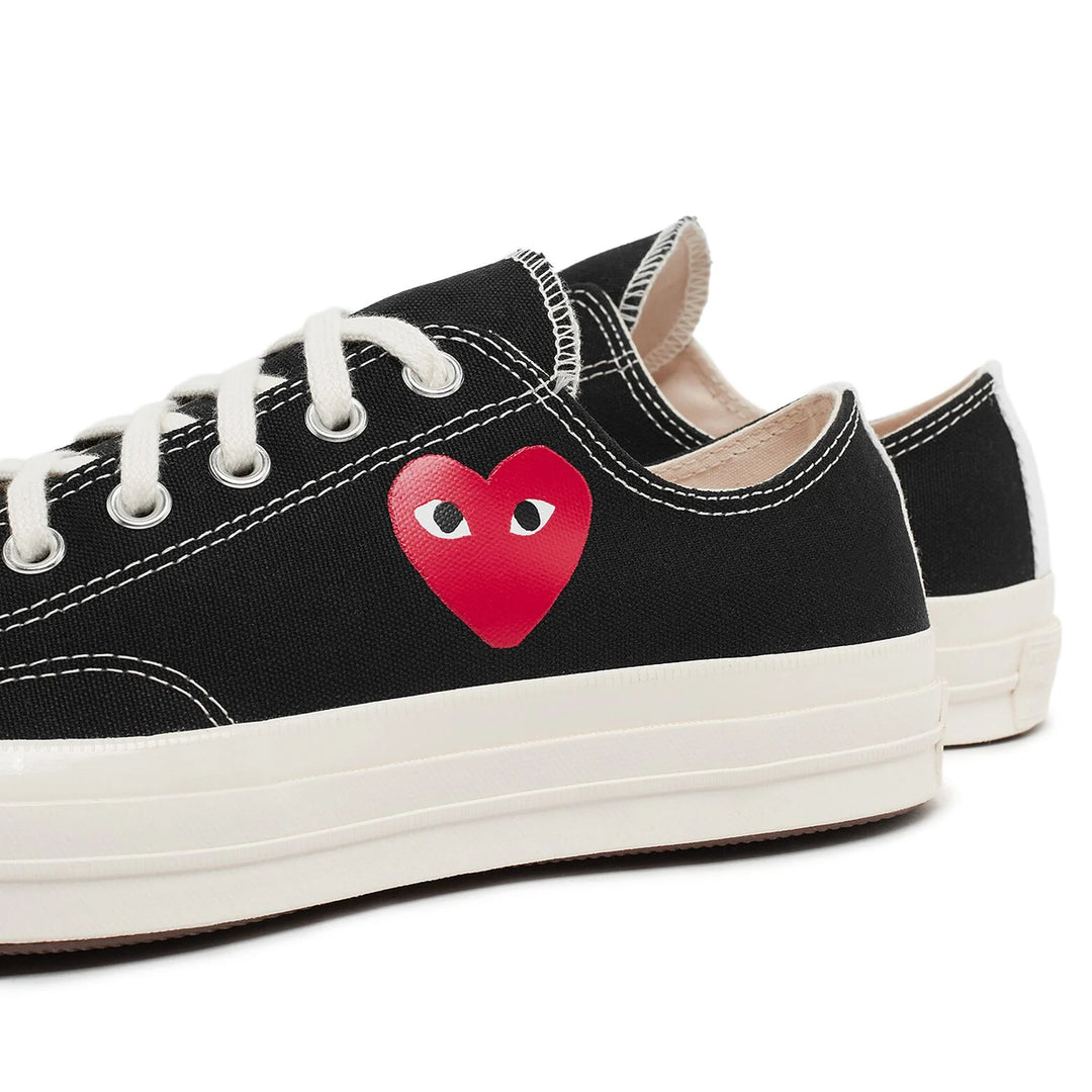 Comme des Garçons PLAY Small Red Heart Chuck Taylor All Star '70 Low Sneakers - Black - AZ-K128-001-1