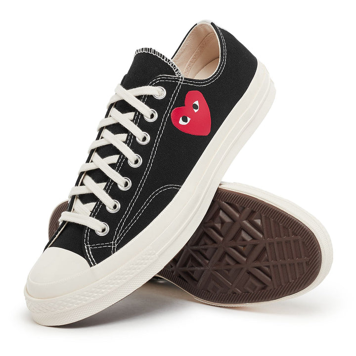 Comme des Garçons PLAY Small Red Heart Chuck Taylor All Star '70 Low Sneakers - Black - AZ-K128-001-1