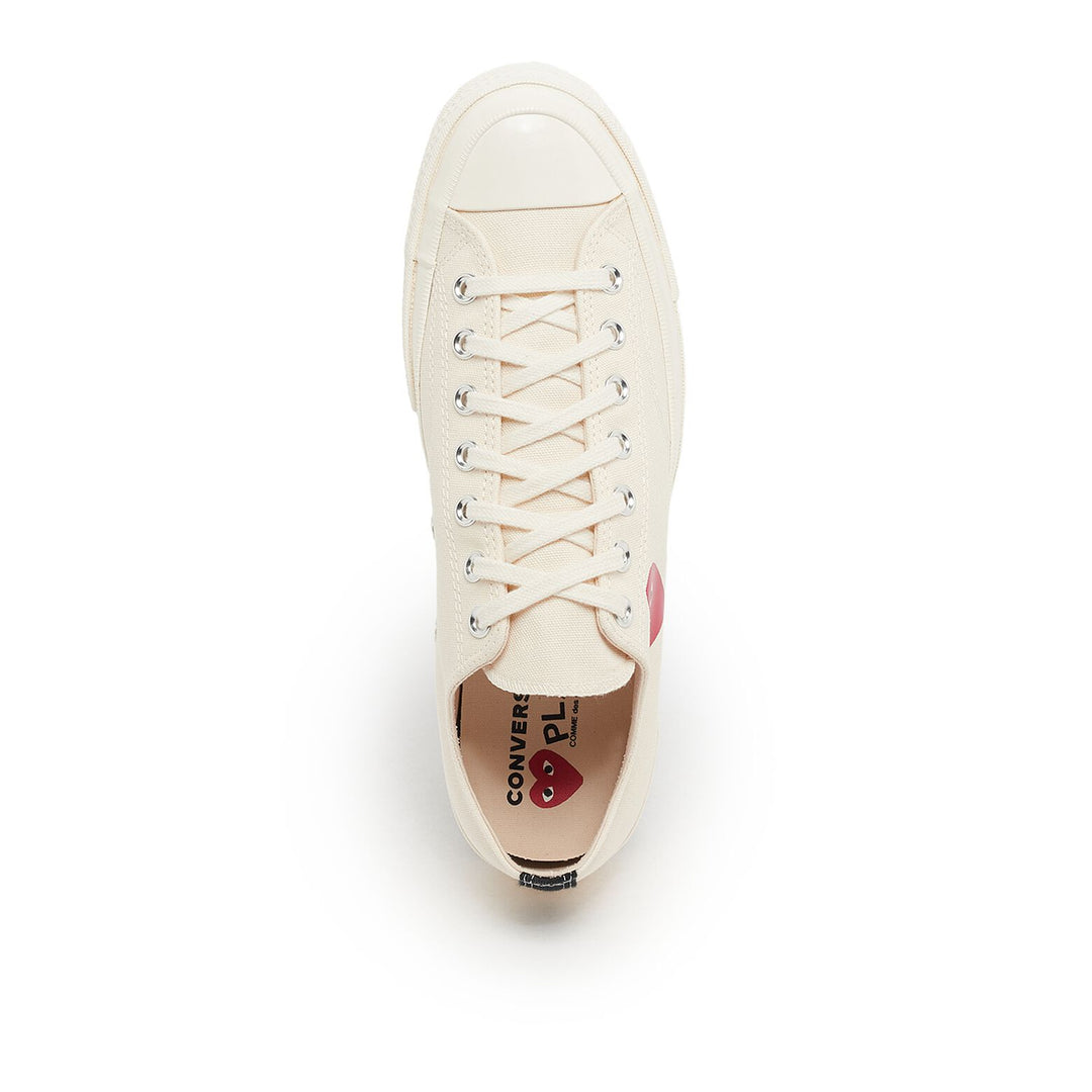Comme des Garçons PLAY Small Red Heart Chuck Taylor All Star '70 Low Sneakers - Beige - AZ-K128-001-2