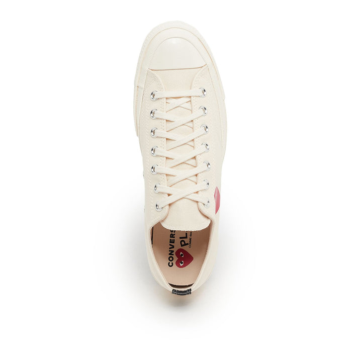 Comme des Garçons PLAY Small Red Heart Chuck Taylor All Star '70 Low Sneakers - Beige - AZ-K128-001-2