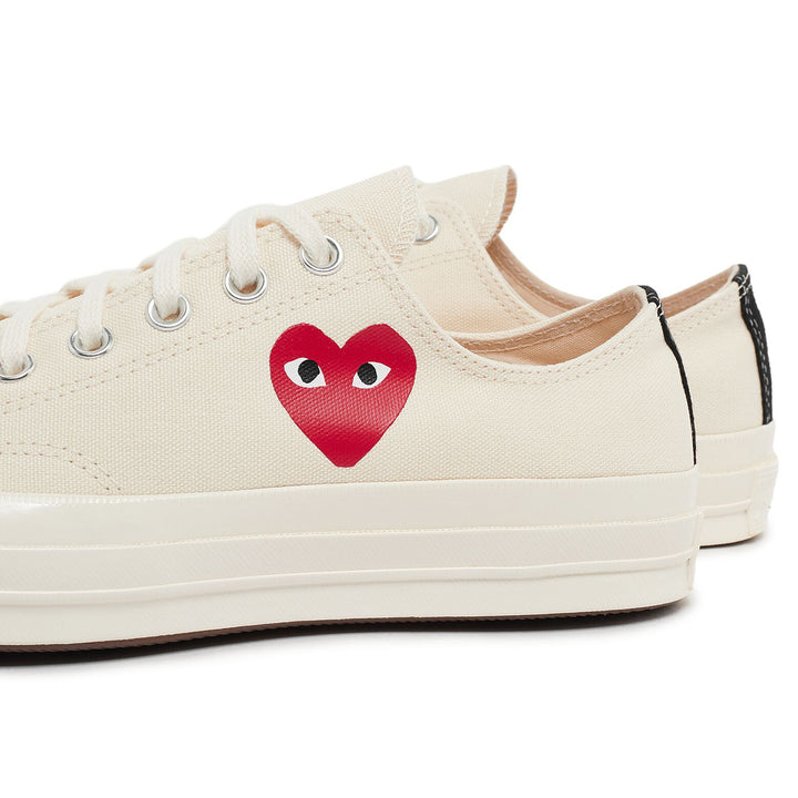Comme des Garçons PLAY Small Red Heart Chuck Taylor All Star '70 Low Sneakers - Beige - AZ-K128-001-2