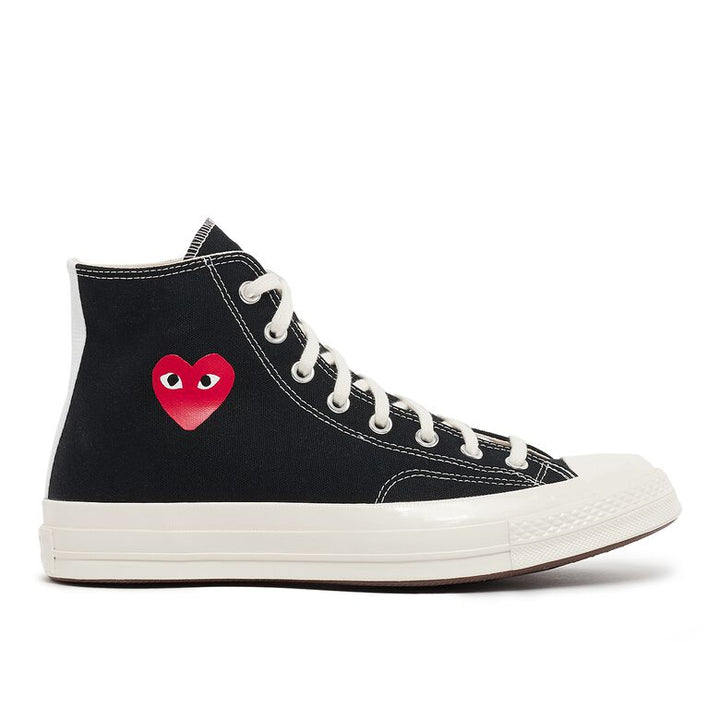Comme des Garçons PLAY Small Red Heart Chuck Taylor All Star '70 High Sneakers - Black - AZ-K129-001-1