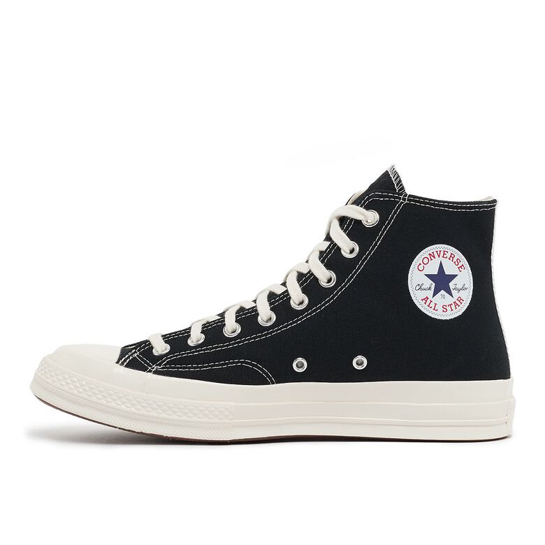 Comme des Garçons PLAY Small Red Heart Chuck Taylor All Star '70 High Sneakers - Black - AZ-K129-001-1