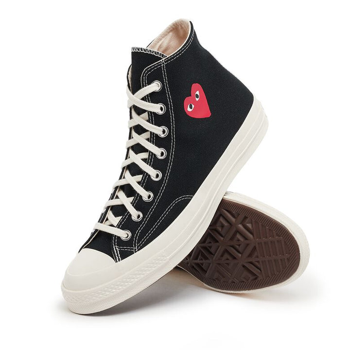 Comme des Garçons PLAY Small Red Heart Chuck Taylor All Star '70 High Sneakers - Black - AZ-K129-001-1