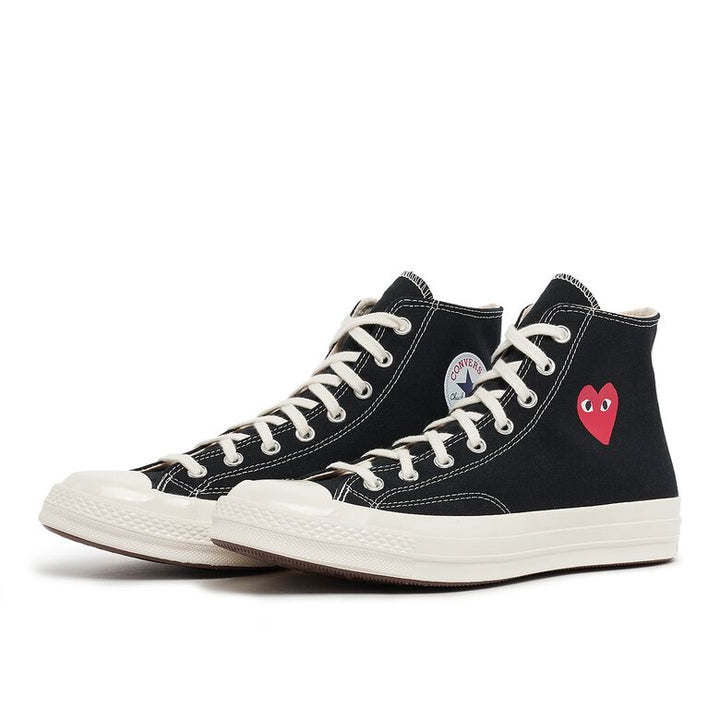 Comme des Garçons PLAY Small Red Heart Chuck Taylor All Star '70 High Sneakers - Black - AZ-K129-001-1