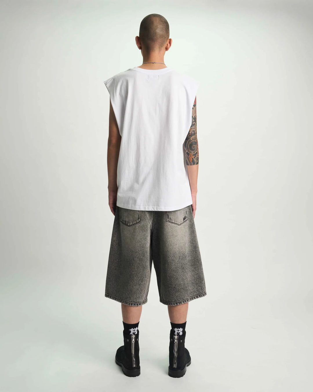 RTA Terry Muscle Tee - White Poppy