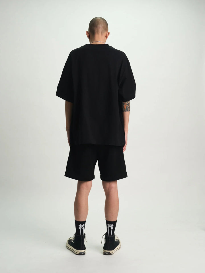 RTA Clyde Elasticated Short - Black Mixed Logo
