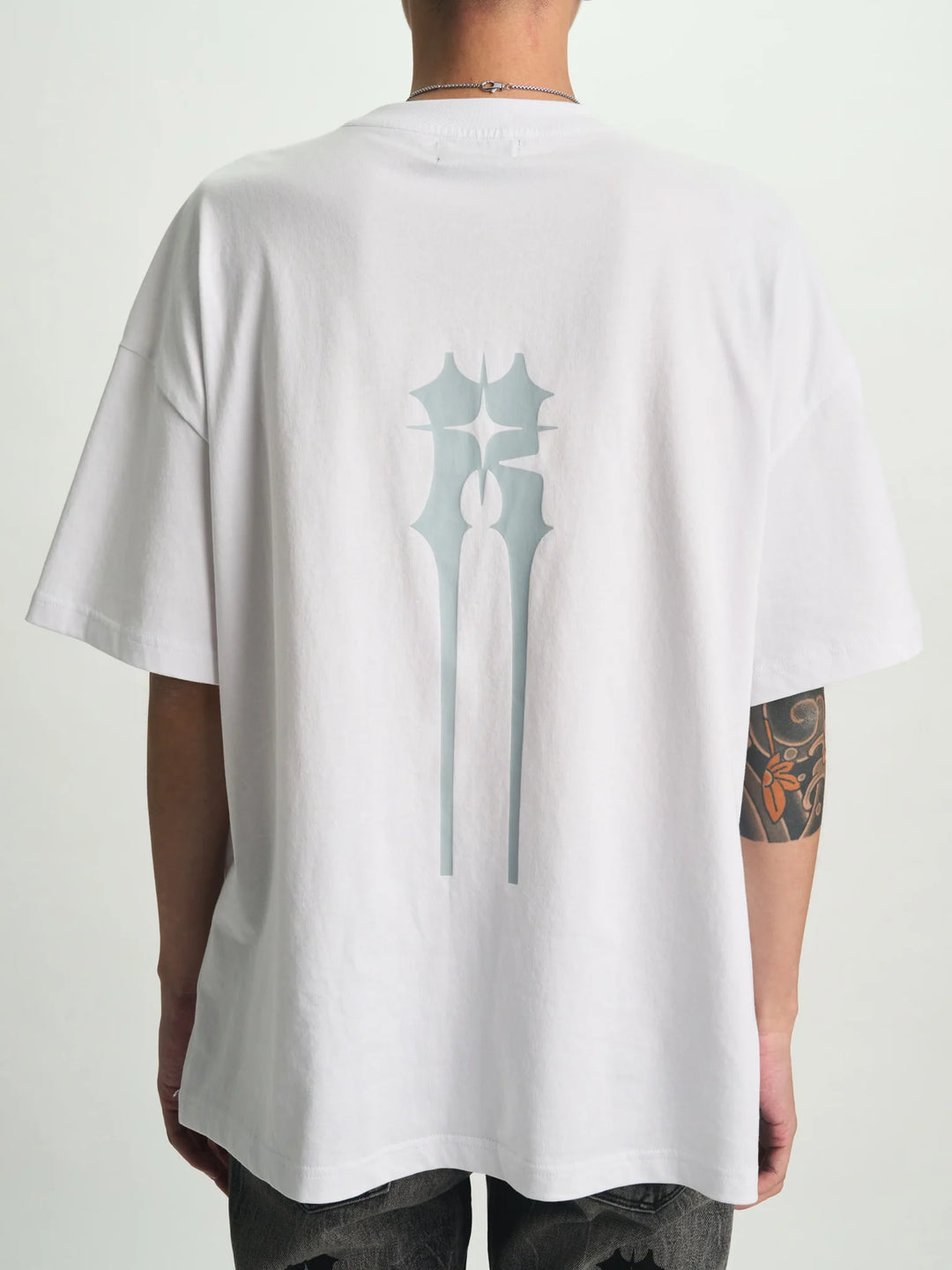 RTA Bastien Pocket Tee - White Spiked R