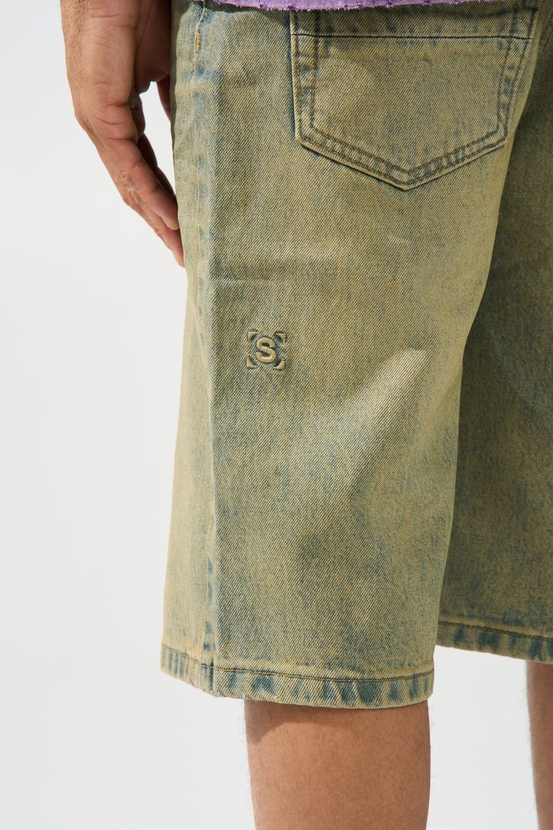 Serenede - CITRINE Denim Shorts Yellow