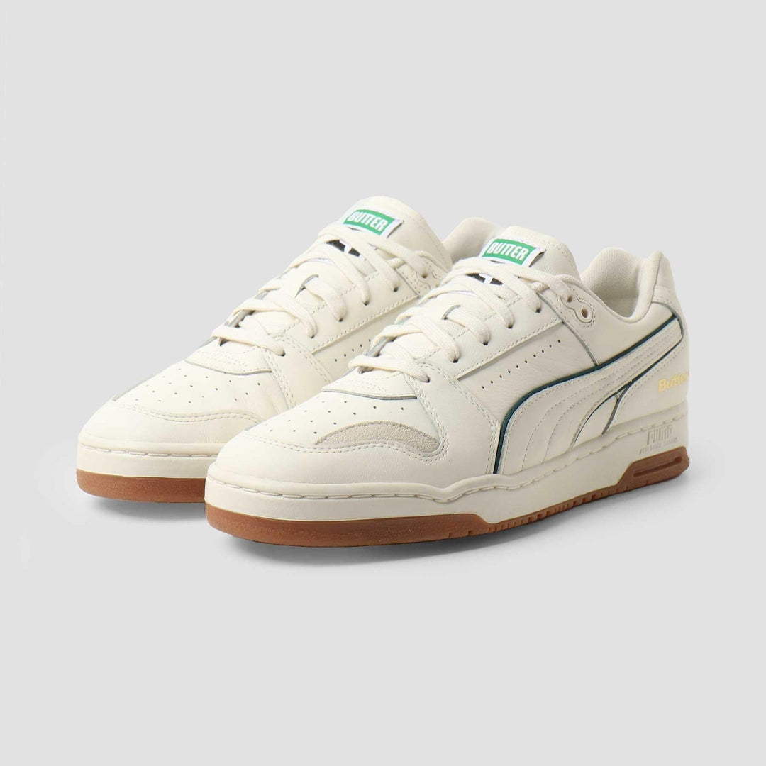 PUMA Slipstream Lo Butter Goods Mens Sneakers - Whisper White/Cadmium Green