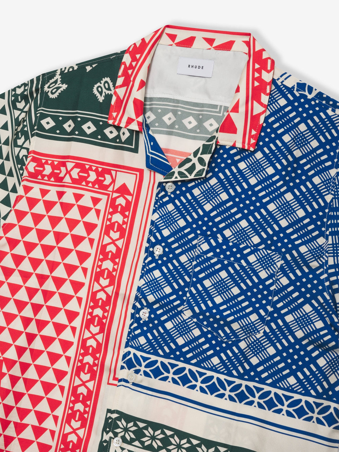 Rhude Silk Card SS Button Up - Multi