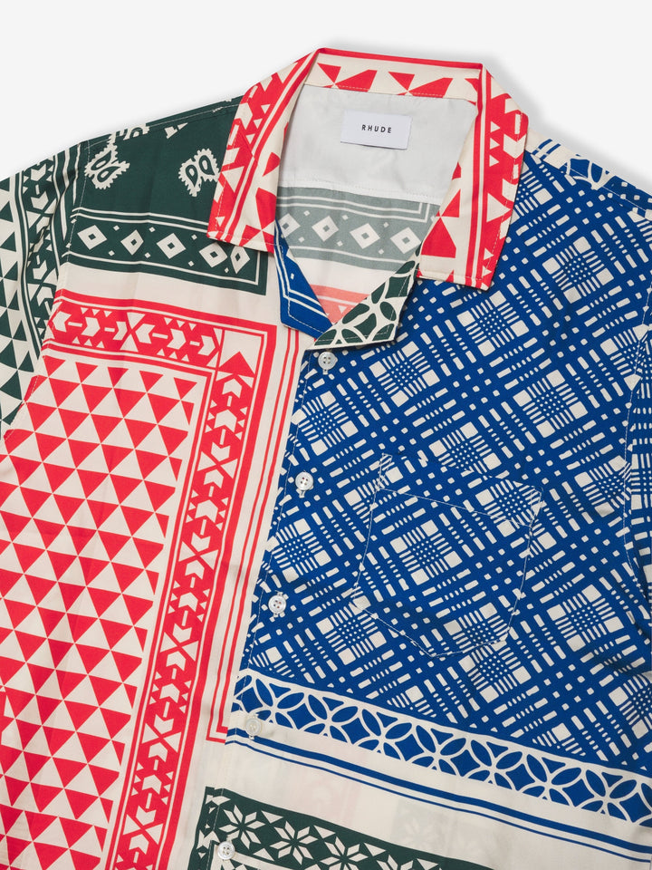 Rhude Silk Card SS Button Up - Multi
