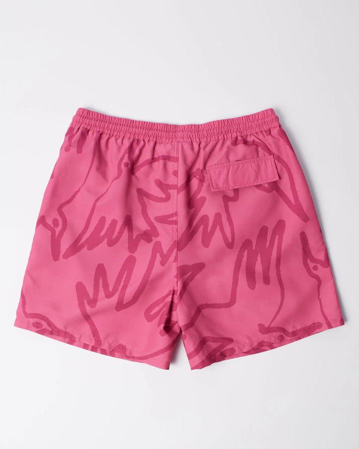By Parra - Birds fly free swim shorts - Purple pink