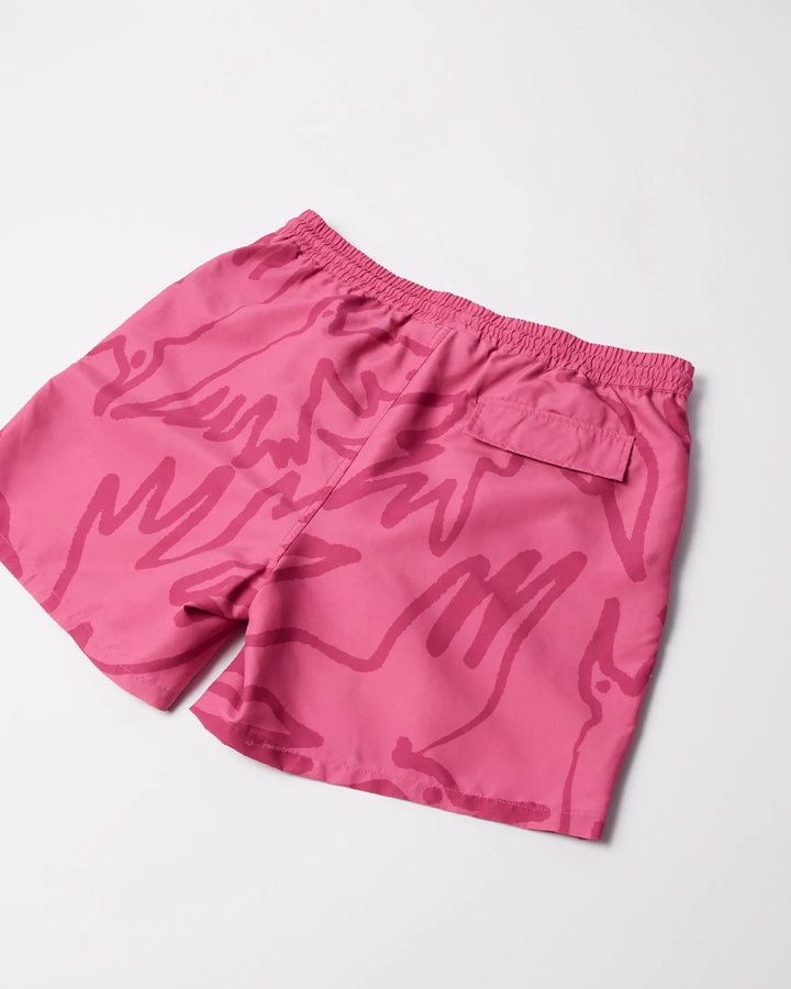By Parra - Birds fly free swim shorts - Purple pink