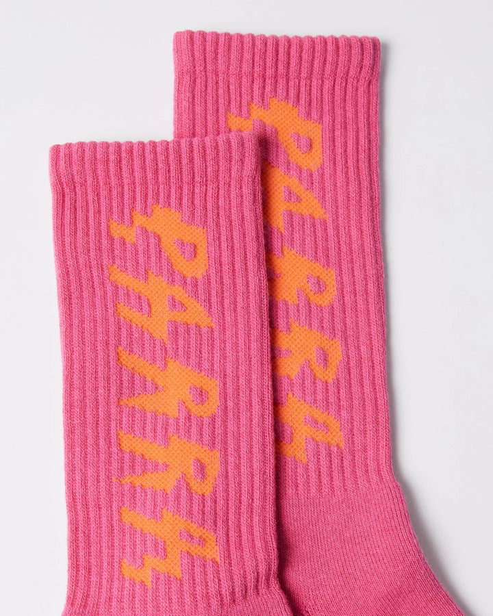 By Parra - Spiked logo crew socks - Pink