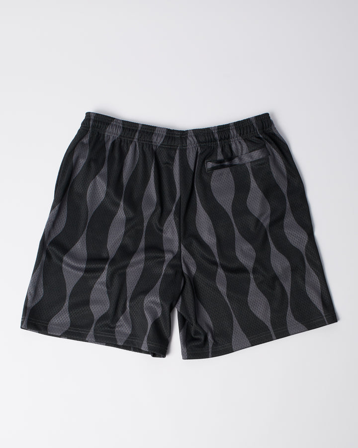By Parra - Waved Mesh Shorts - Black