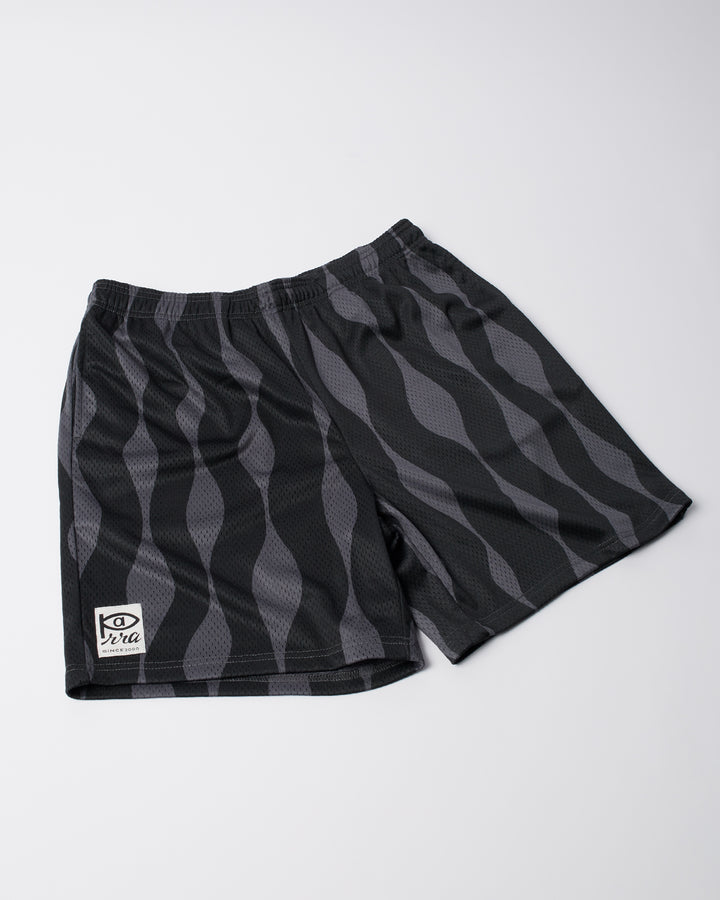 By Parra - Waved Mesh Shorts - Black
