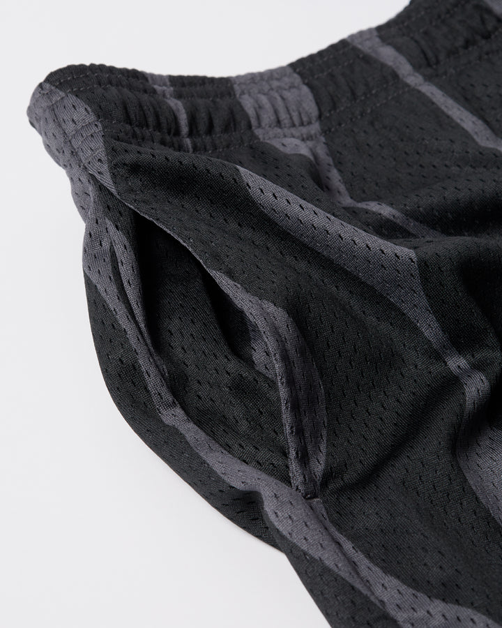 By Parra - Waved Mesh Shorts - Black