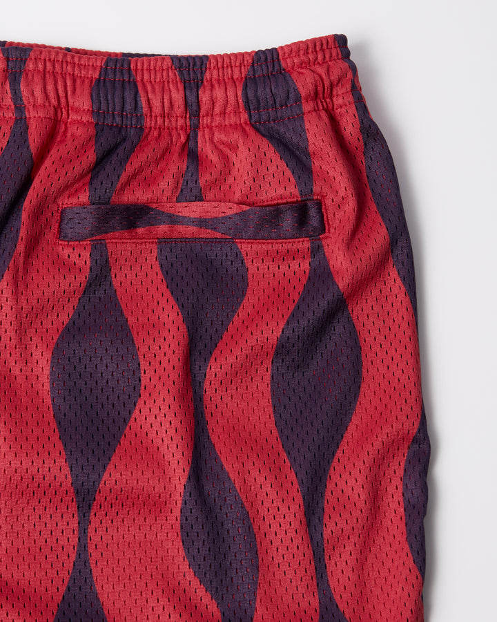 By Parra - Waved Mesh Shorts - Red