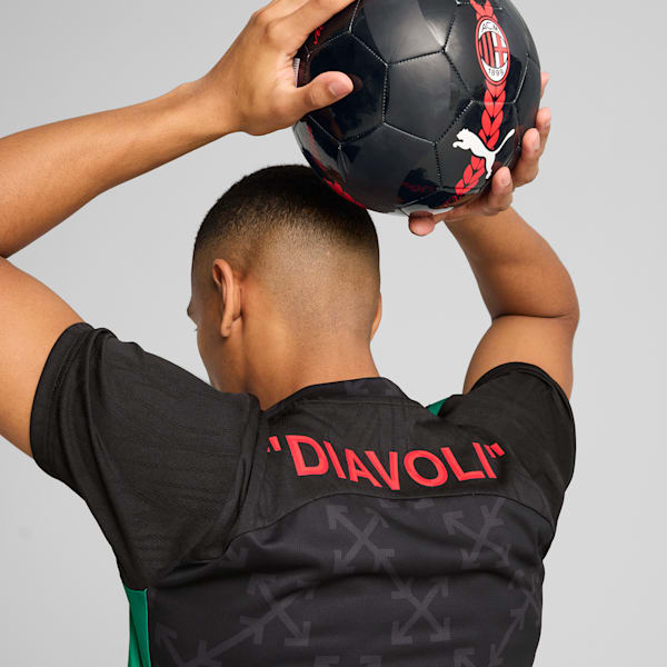 PUMA x CHRISTIAN PULISIC AC MILAN x OFF-WHITE Men's Pre-Match Jersey - PUMA Black-For All Time Red