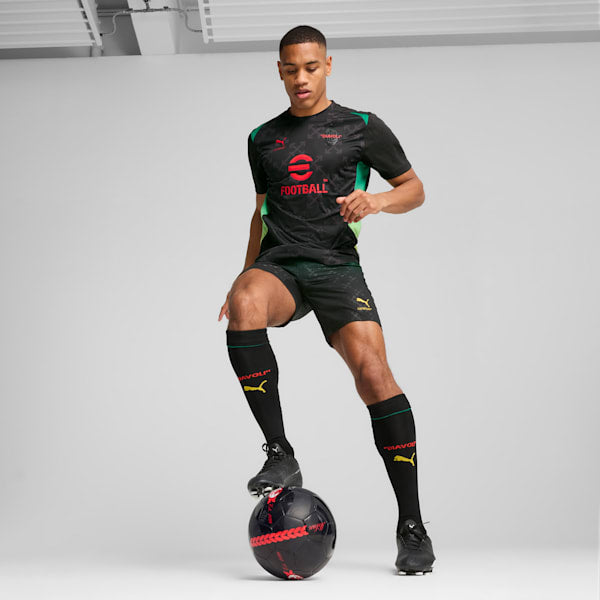 PUMA x CHRISTIAN PULISIC AC MILAN x OFF-WHITE Men's Pre-Match Jersey - PUMA Black-For All Time Red