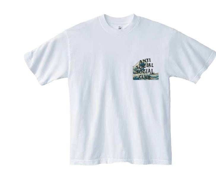 Anti Social Social Club Tonkatsu: The Great Wave Tee - White