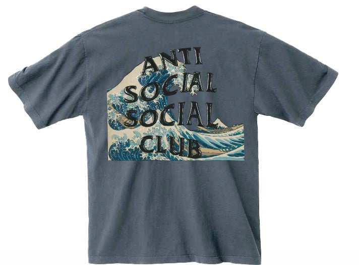 Anti Social Social Club Tonkatsu: The Great Wave Tee - Indigo
