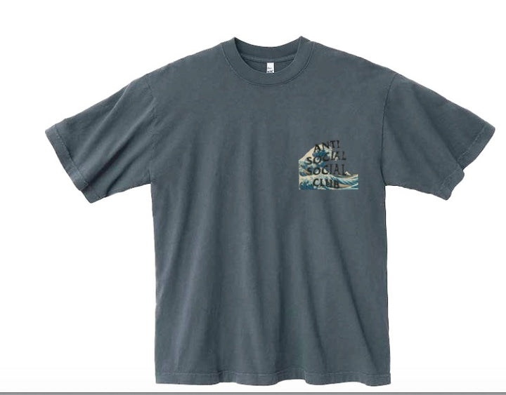 Anti Social Social Club Tonkatsu: The Great Wave Tee - Indigo