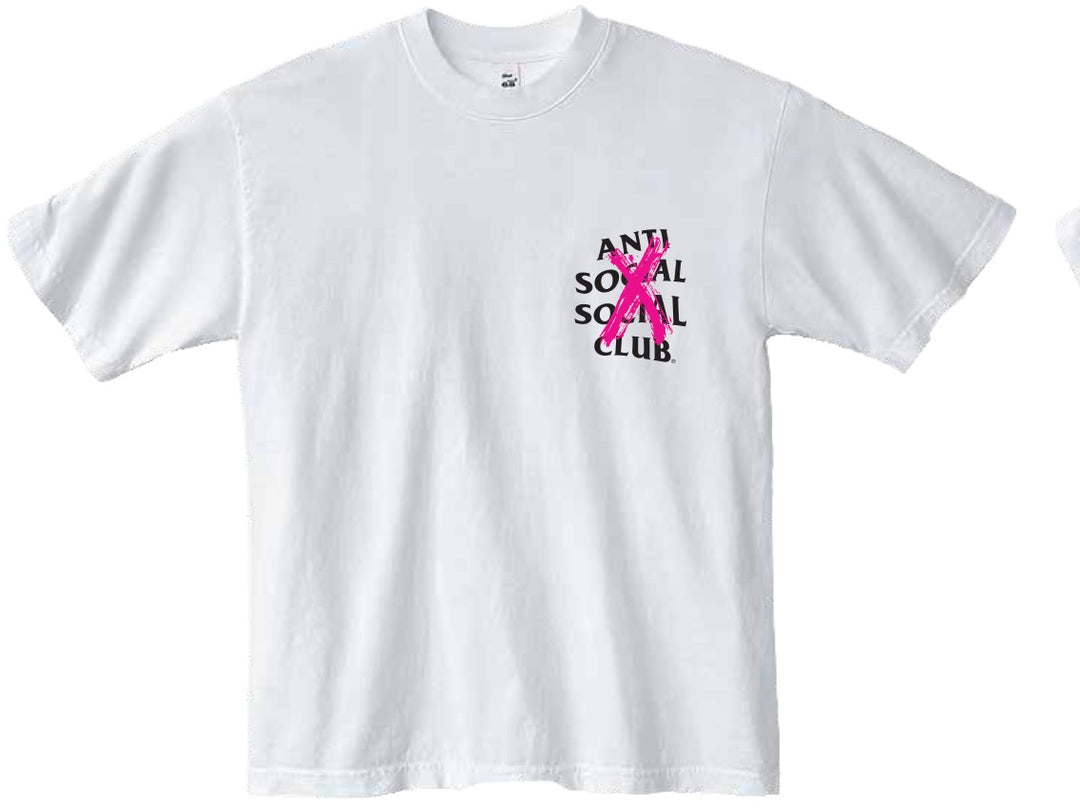 Anti Social Social Club Tonkatsu: Cancelled Hand Painted Tee - White
