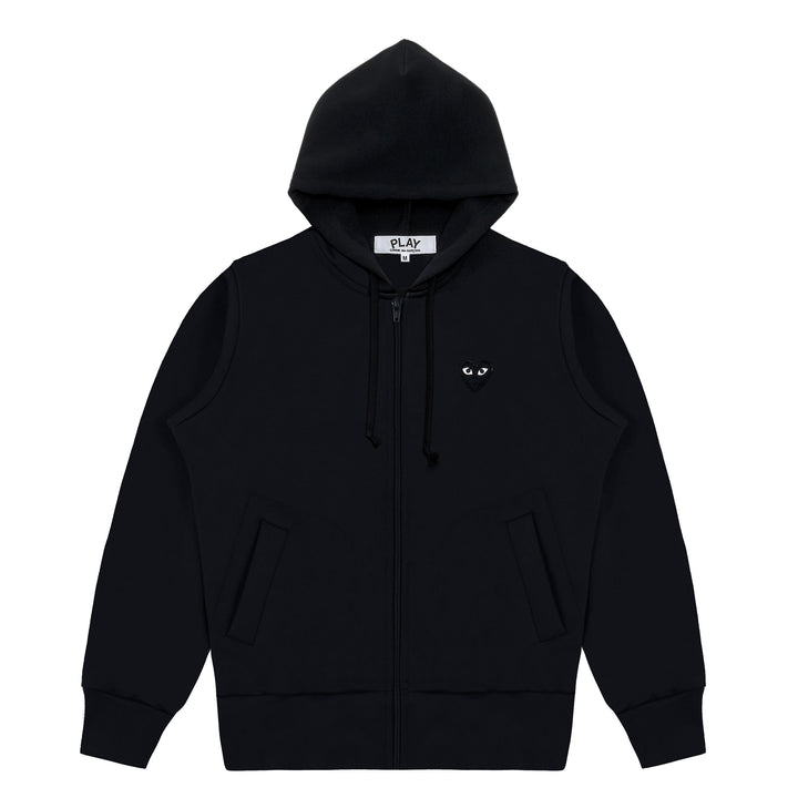 COMME DES GARCONS PLAY Zip Up Hoodie - Black - AZ-T254-051-1