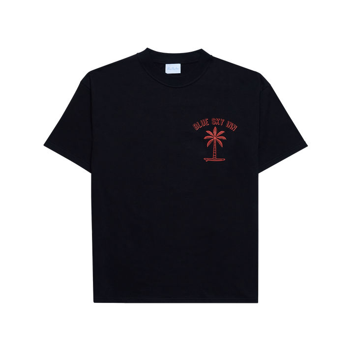 Blue Sky Inn Black Surf Palm Tee - Black