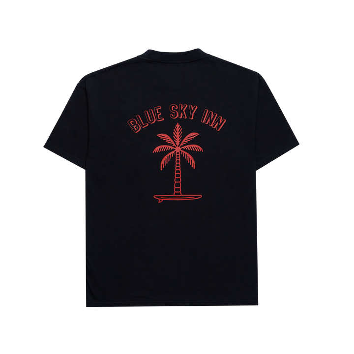 Blue Sky Inn Black Surf Palm Tee - Black