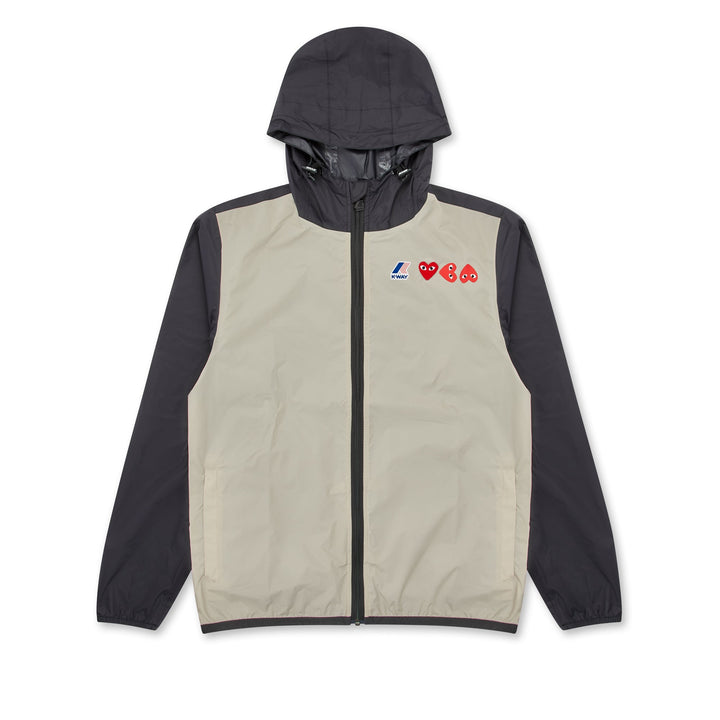 COMME DES GARCONS PLAY X K-WAY Full Zip Jacket - Beige/Black