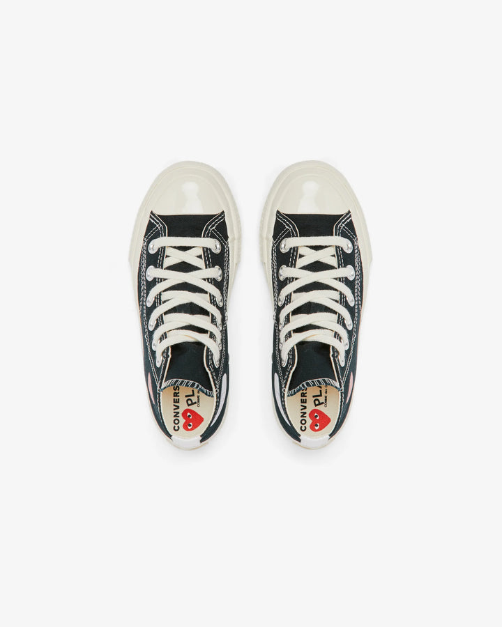 Comme des Garçons PLAY Kids' Small Red Heart Chuck Taylor All Star '70 High Sneakers - Black - AZ-K502-001-1