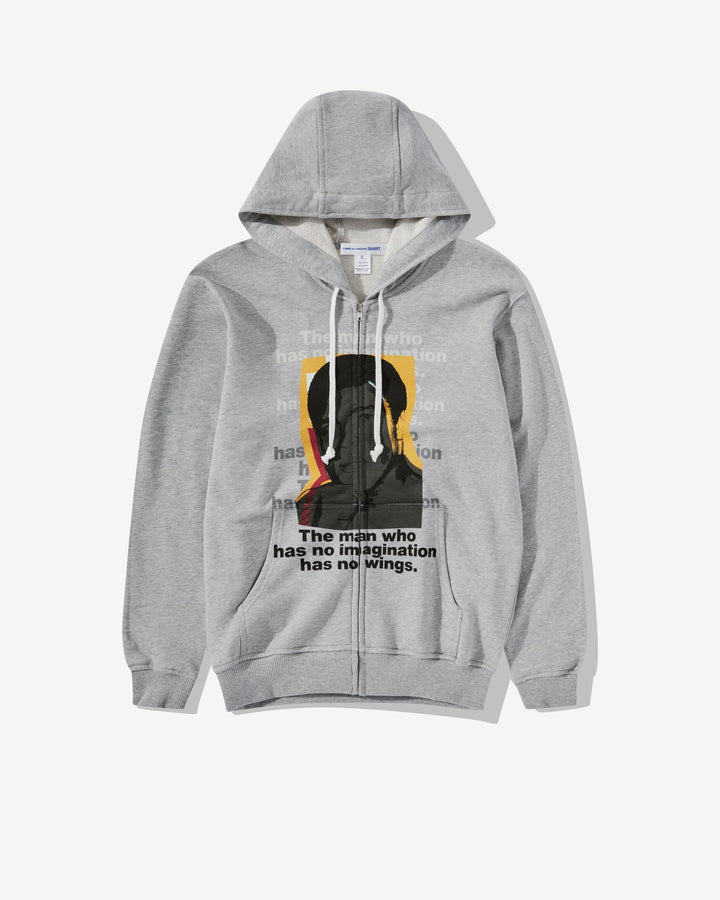 Comme Des Garçons SHIRT Andy Warhol Men's Hooded Sweatshirt - Grey/Print H - FM-T027-051-1