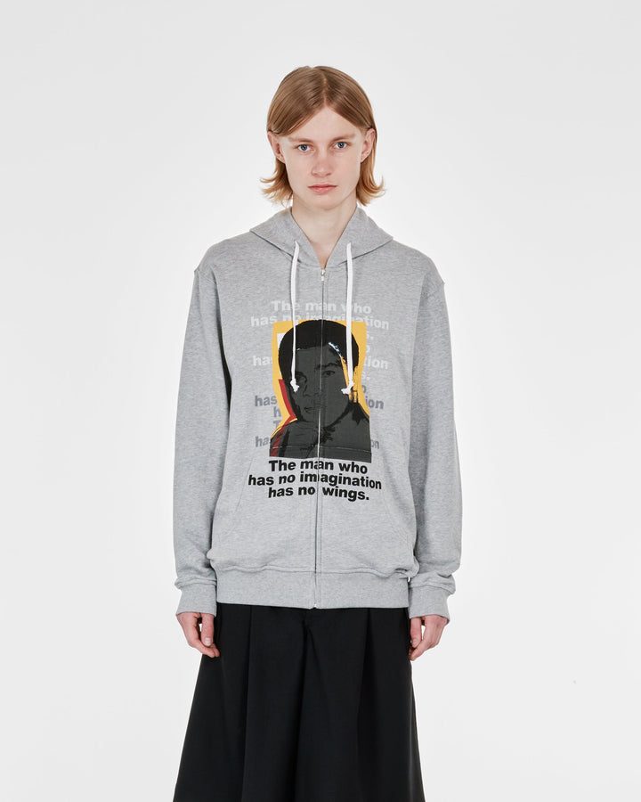 Comme Des Garçons SHIRT Andy Warhol Men's Hooded Sweatshirt - Grey/Print H - FM-T027-051-1