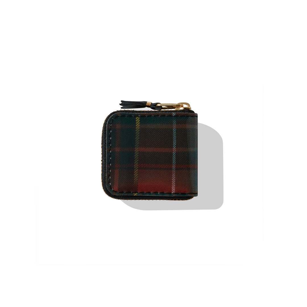 Comme Des Garcons Wallet Lenticular Tartan Micro Wallet - Red/Green