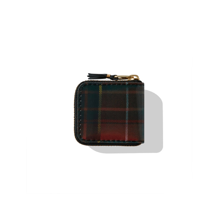 Comme Des Garcons Wallet Lenticular Tartan Micro Wallet - Red/Green