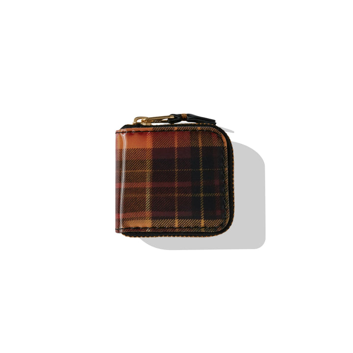 Comme Des Garcons Wallet Lenticular Tartan Micro Wallet - Red/Yellow
