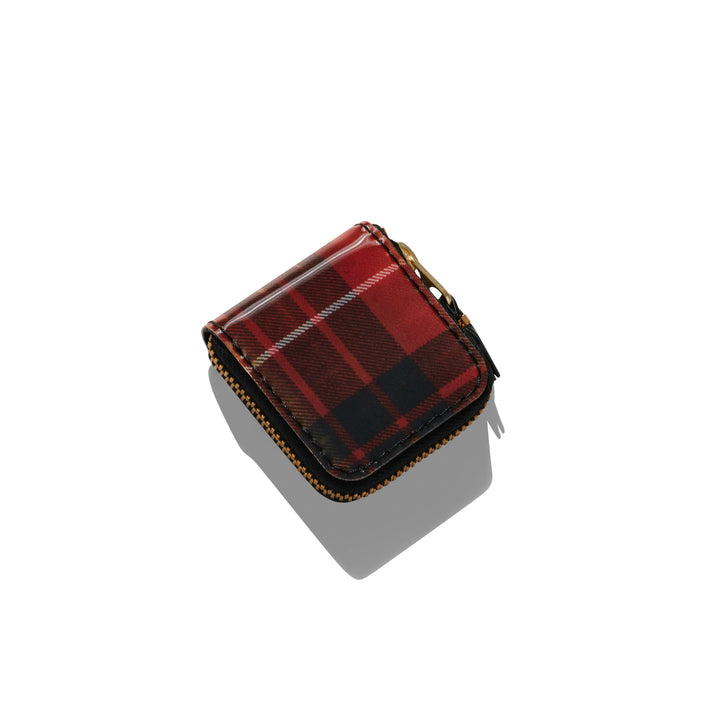 Comme Des Garcons Wallet Lenticular Tartan Micro Wallet - Red/Yellow
