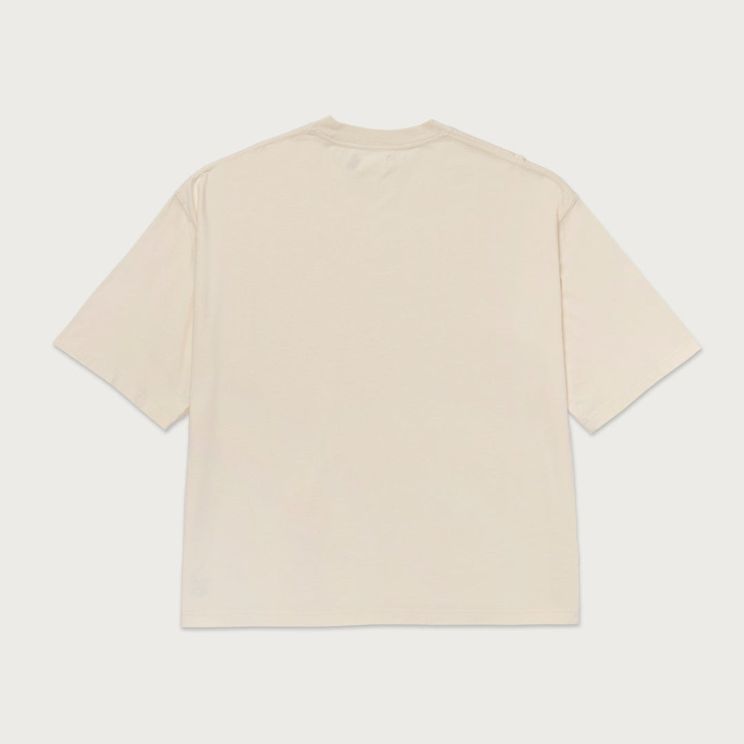 Honor The Gift Crest Logo Box Tee - Cream