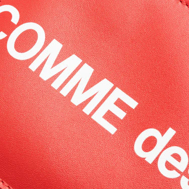 Comme Des Garcons Wallet Huge Logo Zip Wallet - Red