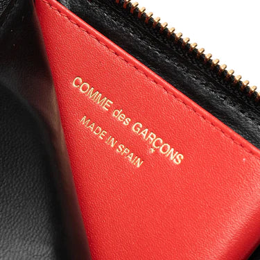 Comme Des Garcons Wallet Huge Logo Zip Wallet - Red