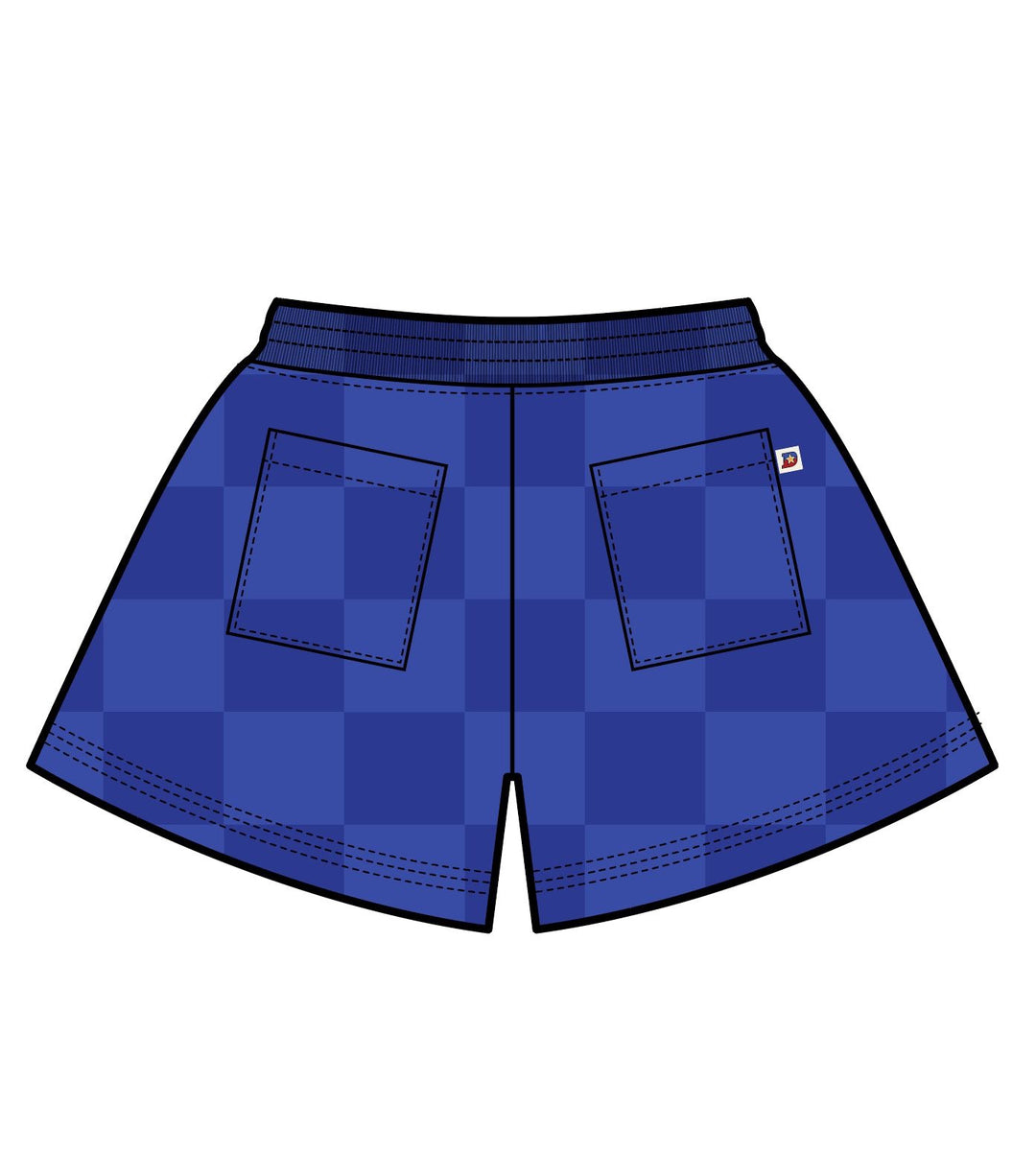 Diet Starts Monday Checkered Nylon Shorts - Blue