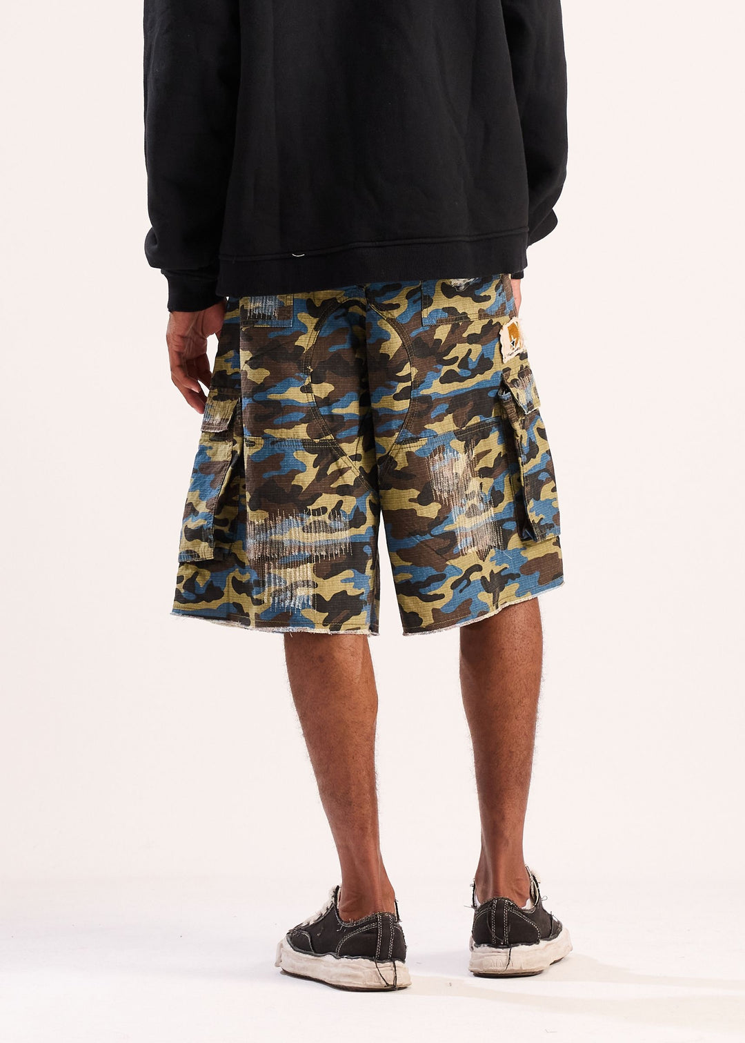 Diet Starts Monday Camo Ripstop Cargo Shorts - Blue (DSM-S26-003)