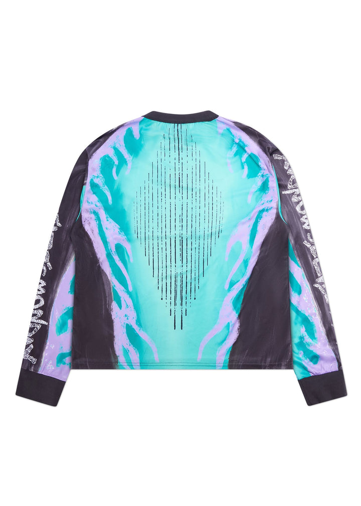 Diet Starts Monday MX Flame Jersey - Teal/Purple